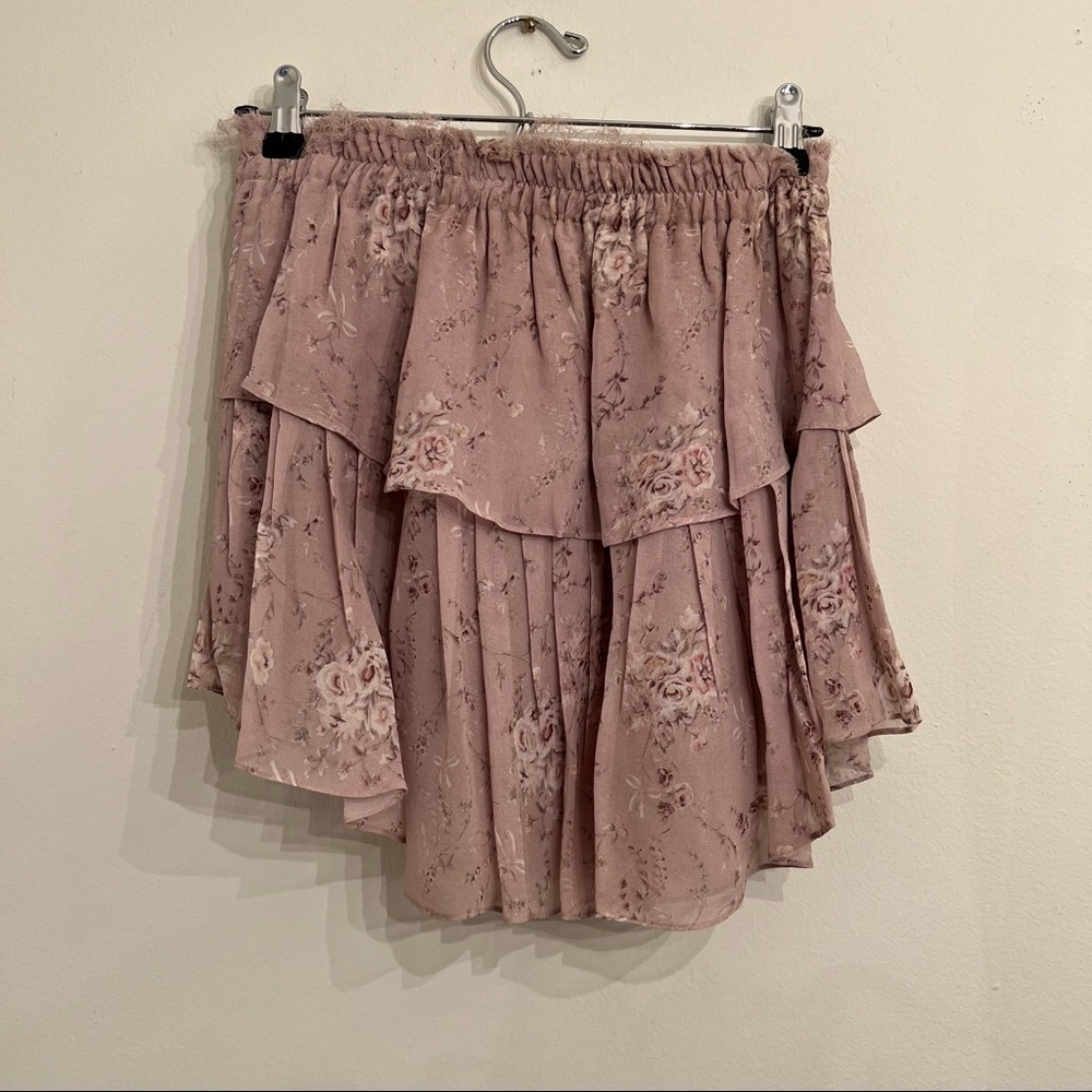 Love Shack Fancy Floral Skirt Medium